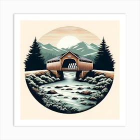 Covered Bridge 1 Art Print