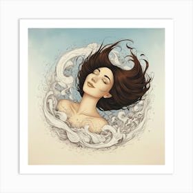 Dreaming Woman Art Print