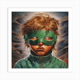 Green Mask Art Print