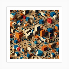 City Of Blocks Art Print