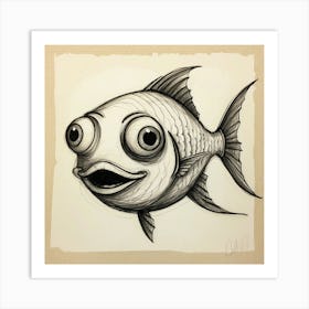 Fish Drawing 15 Art Print