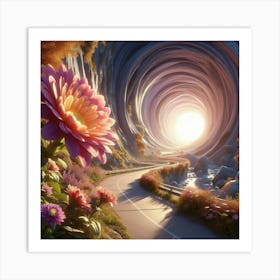 Tunnel Of Flowers Art Print