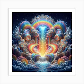 Rainbow Kaleidoscope 2 Art Print