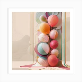 Balloons In A Vase Art Print