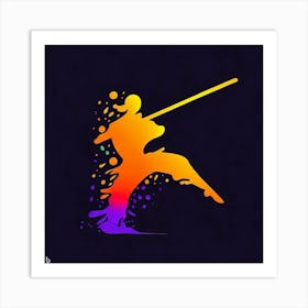 Samurai Warrior - Bo Staff - Wushu - Martial Arts 14 Art Print