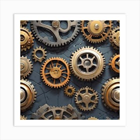 Steampunk Background 10 Art Print