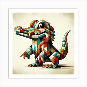 A cubism alligator cub 2 Art Print