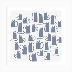 Gray Cats Art Print