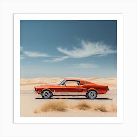 Ford Mustang In The Desert Art Print