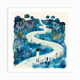 Girl In The Forest 5 Art Print