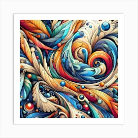 Abstract Psychedelic Painting 2 Art Print