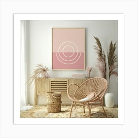 Pink Circle Print Art Print