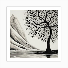 Black and White Abstract Art 118 Art Print