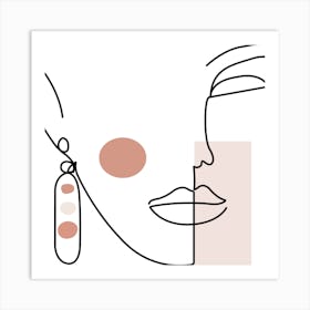 Woman'S Face 2 Art Print