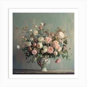 Roses In A Vase 1 Art Print