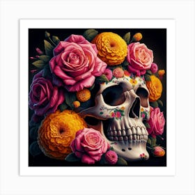 Day Of The Dead Skull 10 Art Print