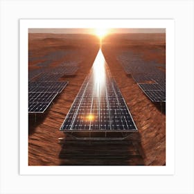 Solar Panels On The Red Planet Art Print