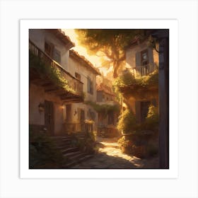 328905 Sunlit Setting Infuse The Scene With Warm, Golden Xl 1024 V1 0 Art Print