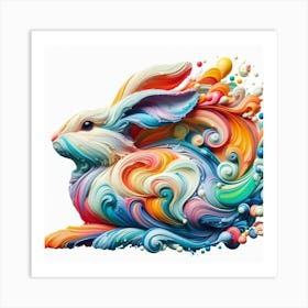 Colorful Bunny Art Print