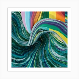 Rainbow Swirl Art Print