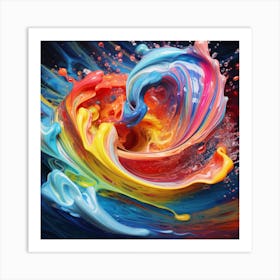 Colorful Splash of Paint Art Print