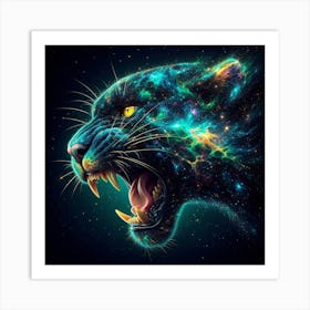 Galaxy Panther 1 Art Print