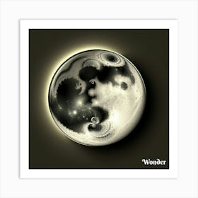 Moon shadow Art Print