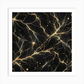 Gold Nebula Art Print