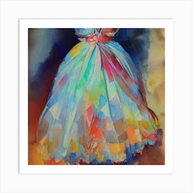 Ladies Shiny Evening Gown Adeline Yeo Art Print