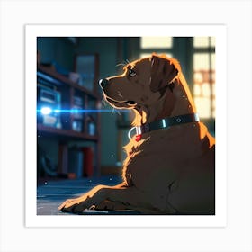 Dog In A Room Art Print