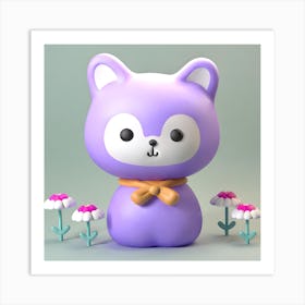 Kawaii Kitty Art Print