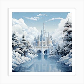 Winter Castle In The Snow 1 Art Print