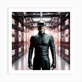 Futuristic Man In Virtual Reality 7 Art Print