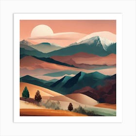 Landscape Painting 130 Art Print