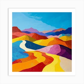Colourful Abstract Death Valley National Park Usa 3 Art Print