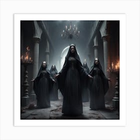 Nuns Of The Dark Church Art Print