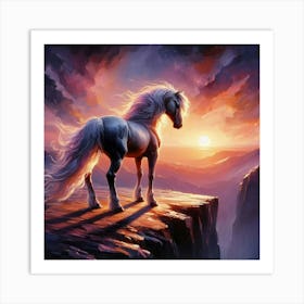 Sunset Horse 63 Art Print