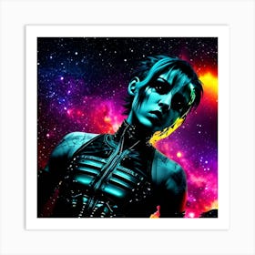 Girl In Space Art Print