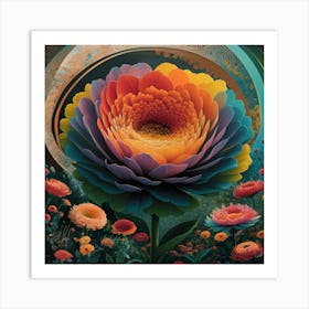 Rainbow Flower Art Print