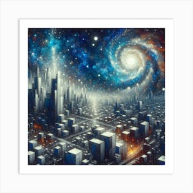 Galaxy City 1 Art Print