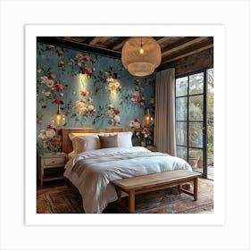 Floral Bedroom 1 Art Print