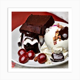 Brownie Sundae 4 Art Print