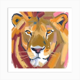 African Lion 02 Art Print