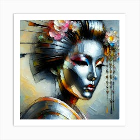 Creative Geisha Illustration 56 Art Print