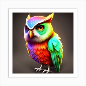 Colorful Owl 18 Art Print