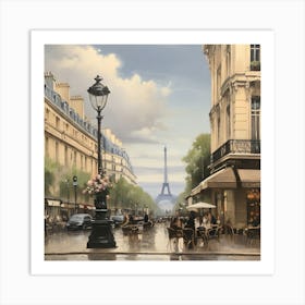 Paris In The Rain 2 Art Print