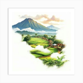 Rice Fields Of Bali Art Print