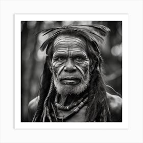 Portrait Of An Indigenous Man Art Print