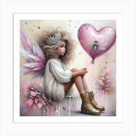 Fairy With A Heart Art Print