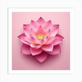 Aesthetic style, Large pink lotus flower 5 Art Print